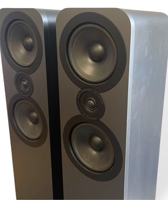 Lot 38 - Q ACOUSTICS 3050 FLOORSTANDING SPEAKERS - MATTE GRAPHITE.