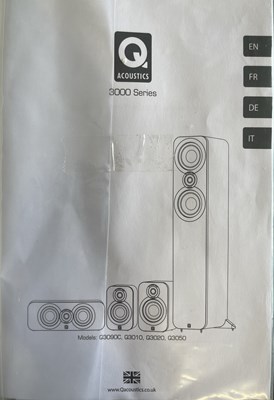 Lot 38 - Q ACOUSTICS 3050 FLOORSTANDING SPEAKERS - MATTE GRAPHITE.