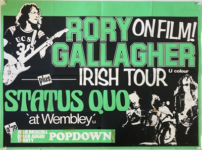 Lot 356 - RORY GALLAGHER AND STATUS QUO POSTER.