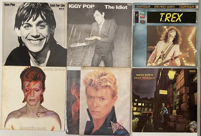 Lot 1031 - IGGY POP / DAVID BOWIE / BOLAN - LP / 7" COLLECTION