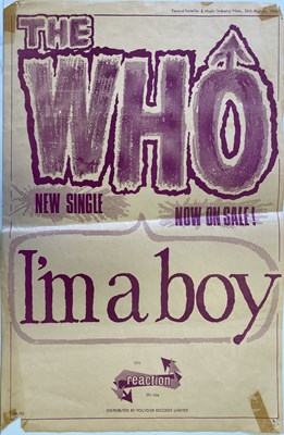 Lot 357 - THE WHO - I'M A BOY POSTER.