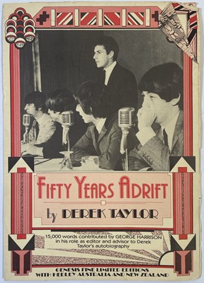 Lot 489 - DEREK TAYLOR / GEORGE HARRISON SIGNED - FIFTY YEARS ADRIFT GENESIS PUBLICATIONS.
