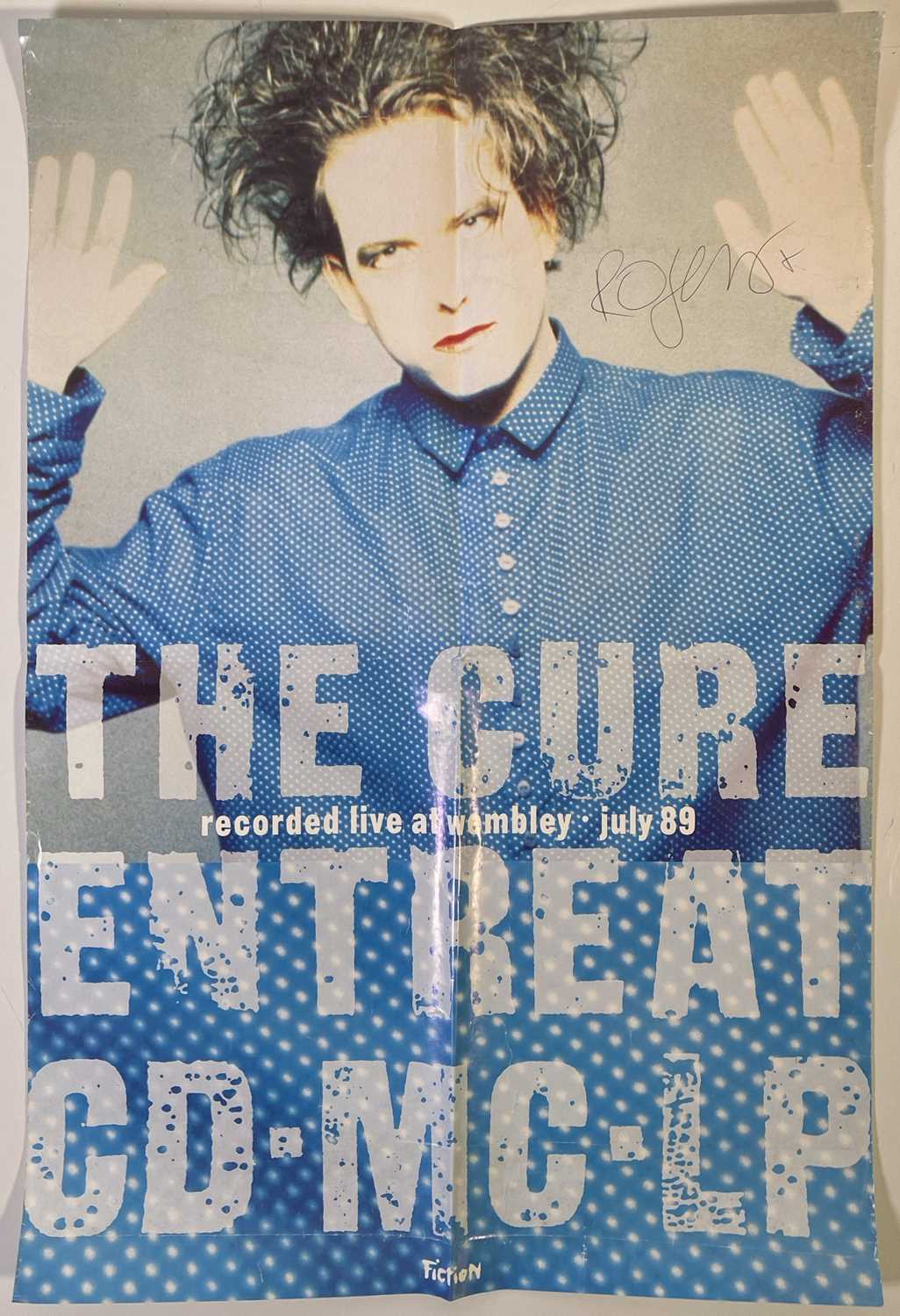 Lot 368 - THE CURE - POSTER SIGNED BY ROBERT SMITH.