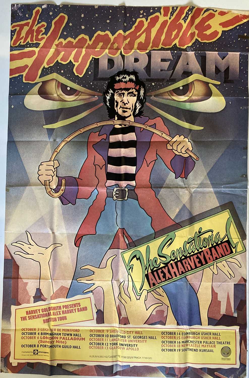 Lot 359 - ALEX HARVEY BAND IMPOSSIBLE DREAM POSTER.