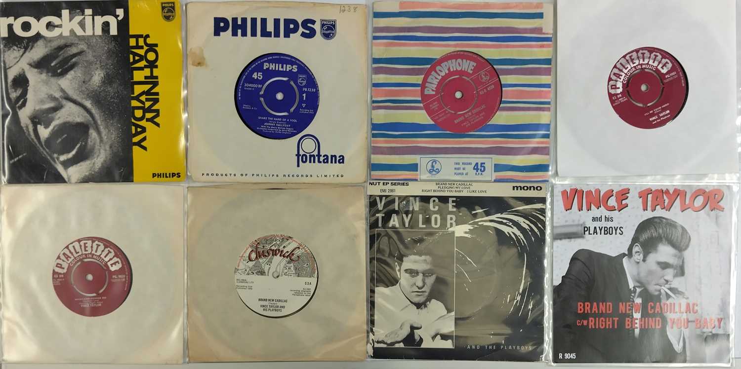 Lot 1117 - JOHNNY HALLYDAY/ VINCE TAYLOR - ROCKABILLY 7" PACK