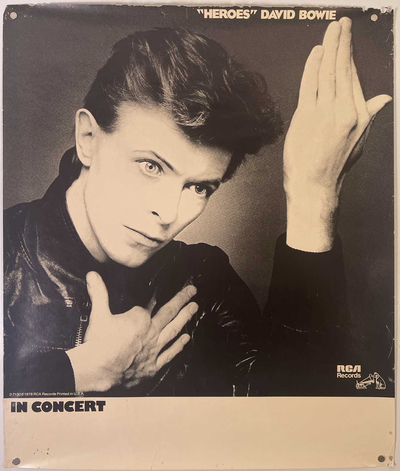 Lot 392 - DAVID BOWIE - ORIGINAL HEROES RCA PROMOTIONAL/CONCERT POSTER.