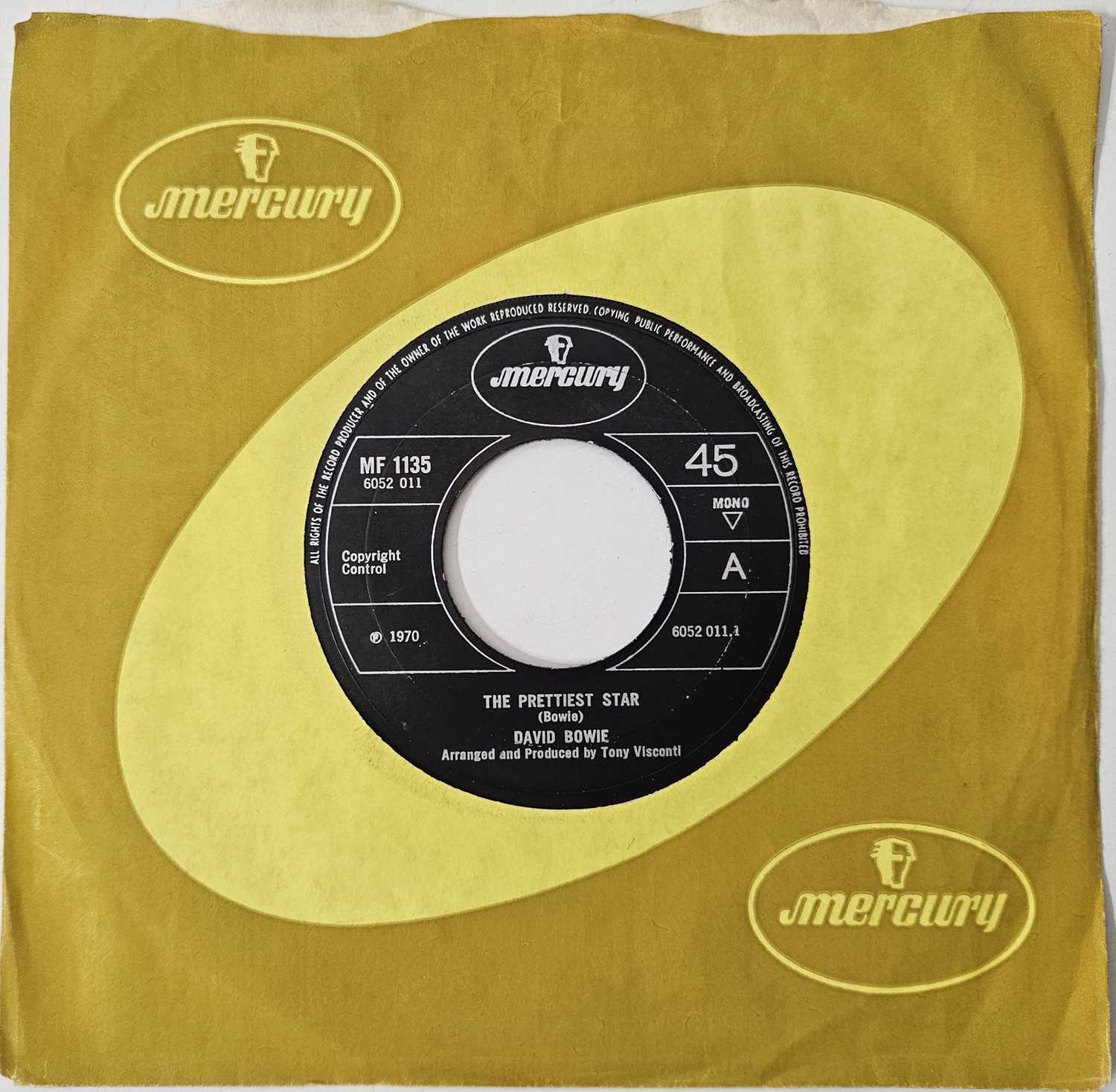 Lot 3 - DAVID BOWIE - THE PRETTIEST STAR 7" (ORIGINAL UK COPY - MERCURY MF 1135)