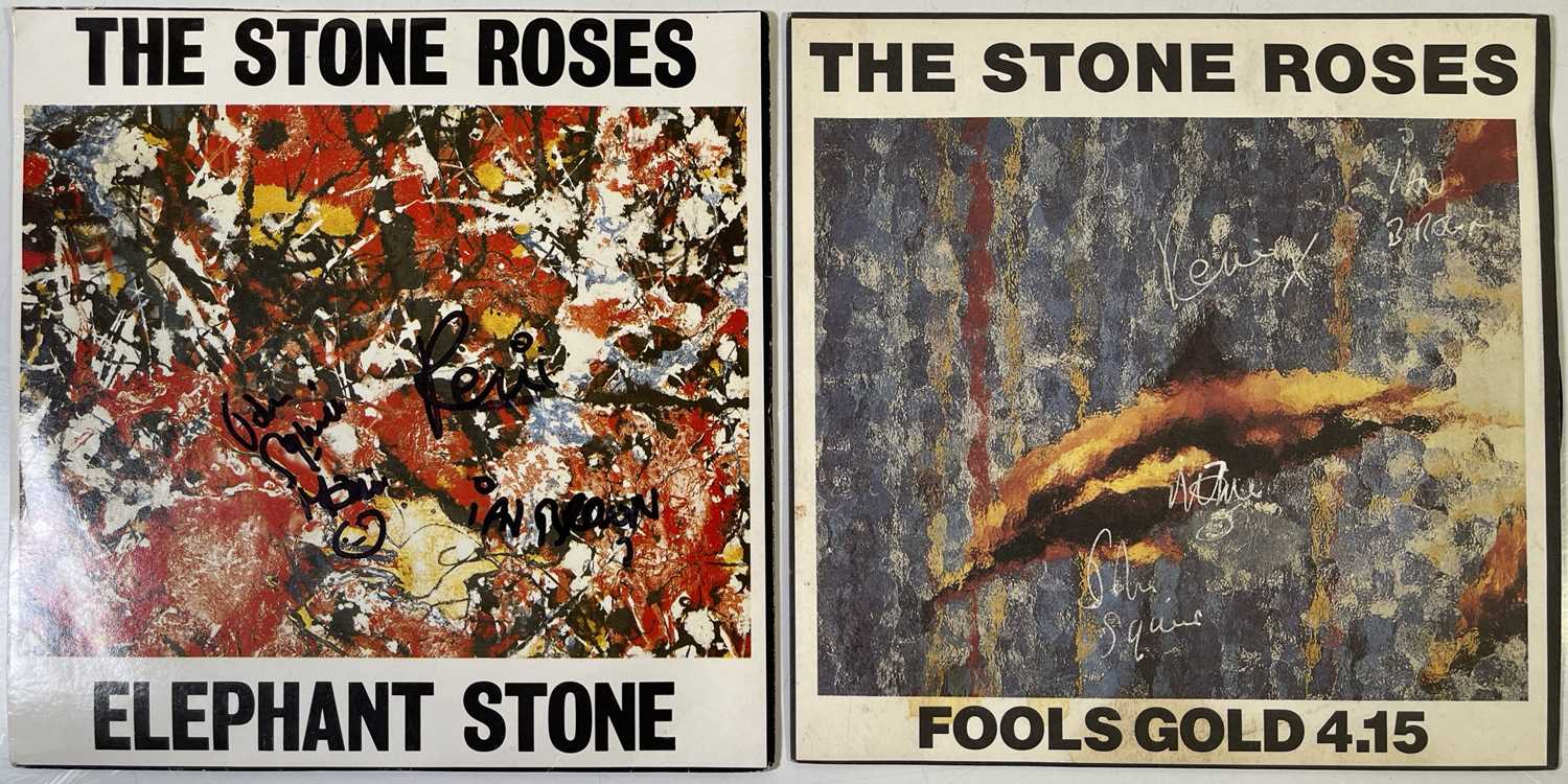 Lot 522 - THE STONE ROSES - TWO SIGNED 7" SINGLES.