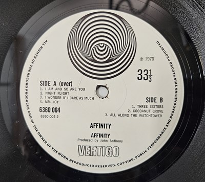 Lot 23 - AFFINITY - AFFINITY LP (UK ORIGINAL - LARGE SWIRL - VERTIGO - 6360 004)
