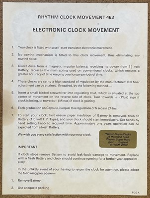 Lot 554 - QUEEN - NEWS OF THE WORLD PROMOTIONAL MIRROR CLOCK.