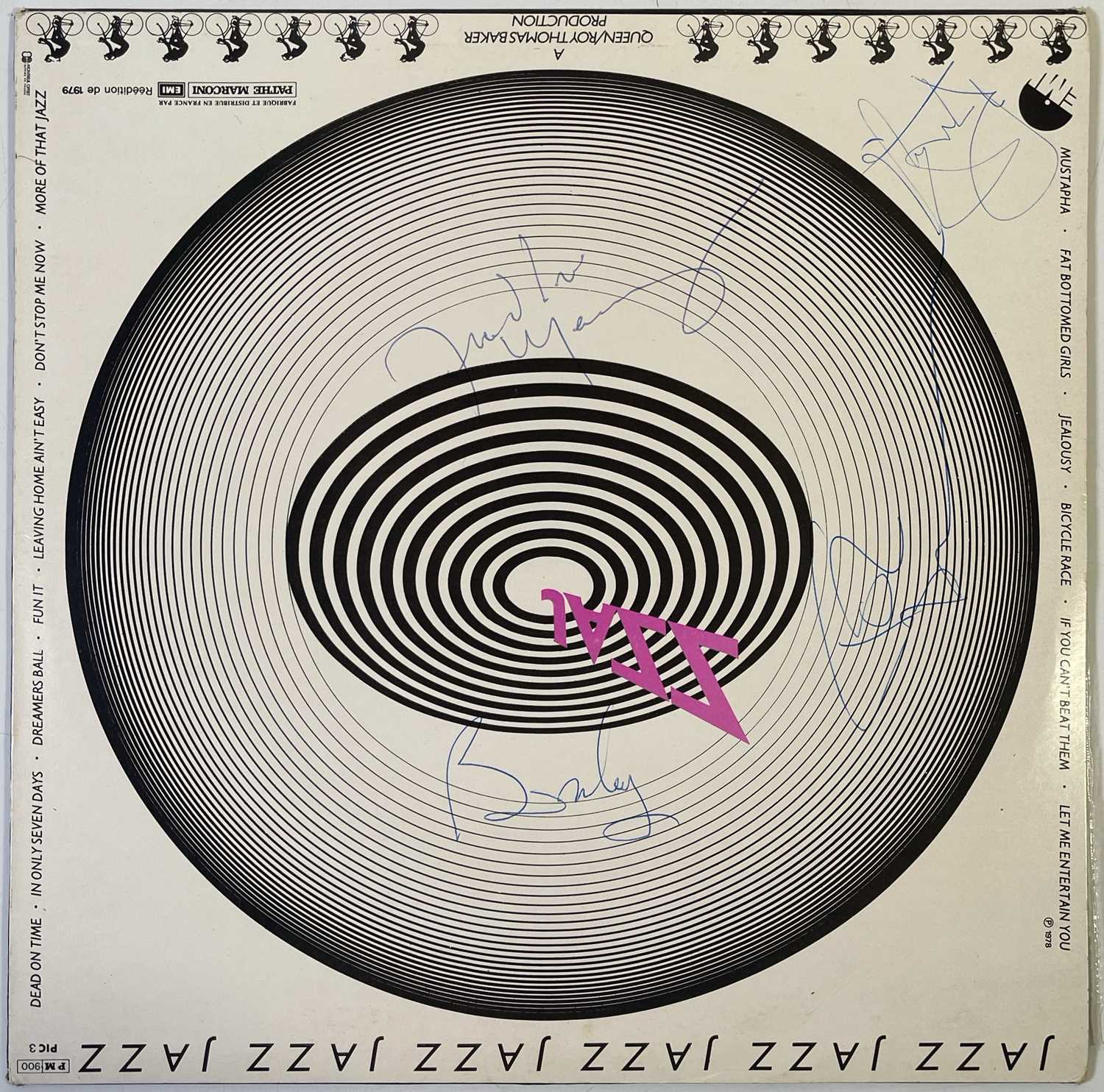 Lot 547 - QUEEN - FULLY SIGNED FRENCH ISSUE JAZZ PICTURE DISC.