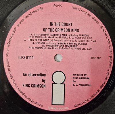 Lot 86 - KING CRIMSON - IN THE COURT OF THE CRIMSON KING LP (ORIGINAL UK COPY - ISLAND ILPS 9111)