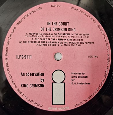 Lot 86 - KING CRIMSON - IN THE COURT OF THE CRIMSON KING LP (ORIGINAL UK COPY - ISLAND ILPS 9111)