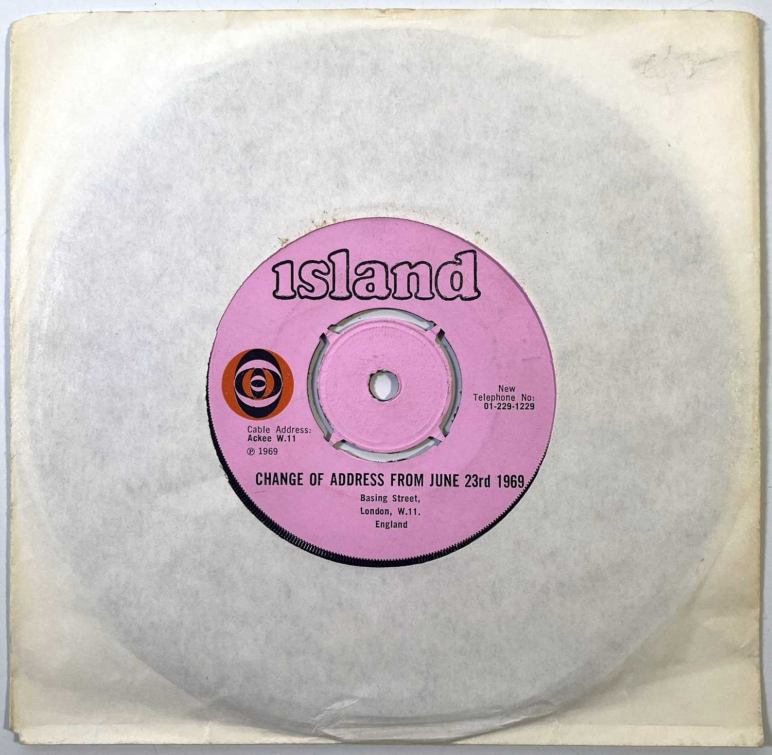 Lot 181 - BLIND FAITH - CHANGE OF ADDRESS FROM JUNE 23RD 1969 UK 7" PROMO RARITY