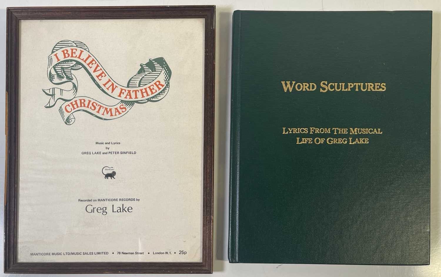 Lot 351 - THE PETE SINFIELD COLLECTION - EMERSON, LAKE AND PALMER - GREG LAKE MEMORABILIA.