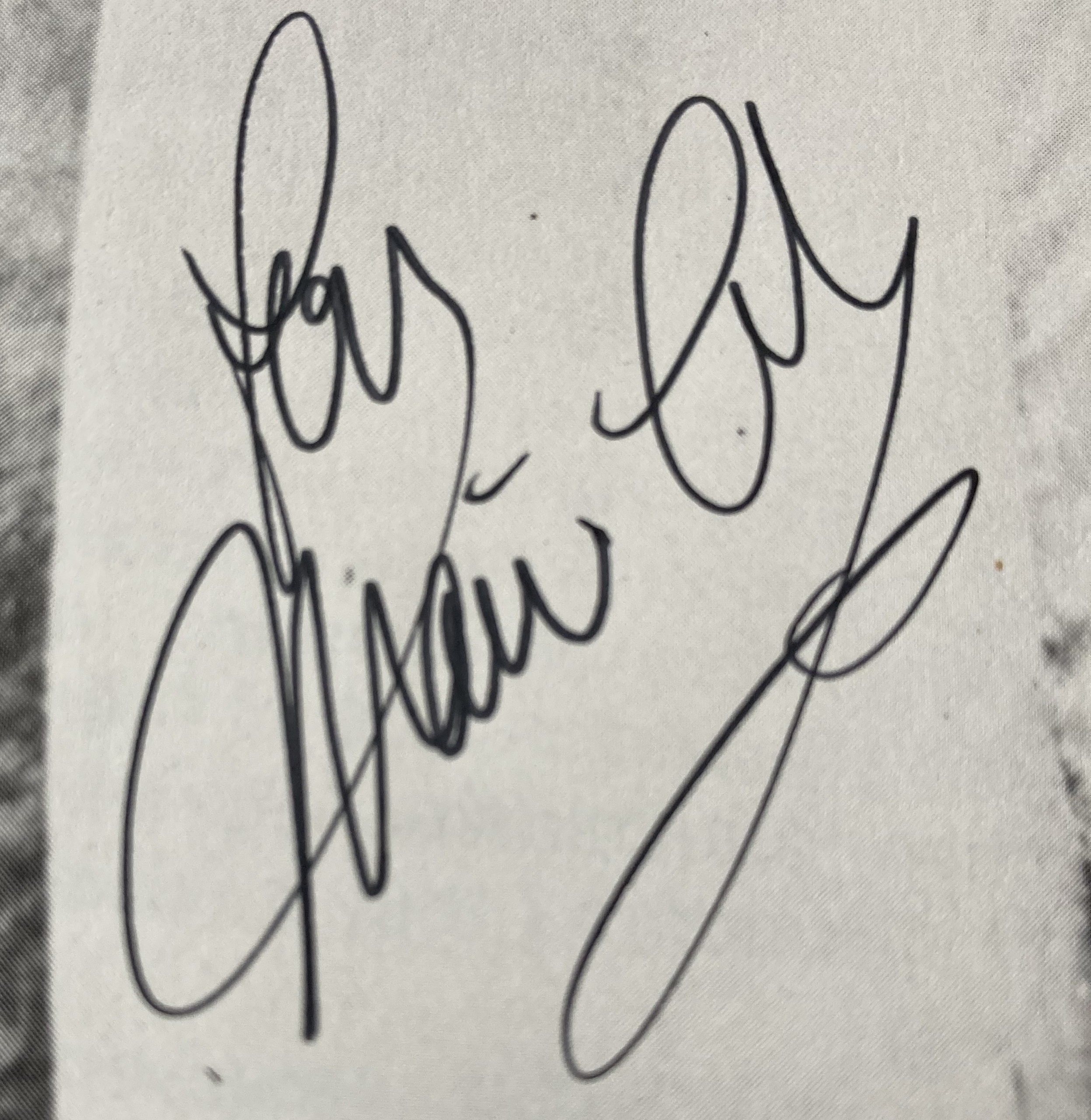 Lot 227 - BEE GEES SIGNED PAGE.