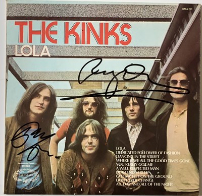 Lot 228 - THE KINKS SIGNED LP AND PAGE.