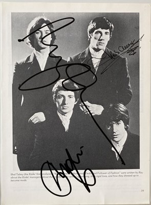 Lot 228 - THE KINKS SIGNED LP AND PAGE.