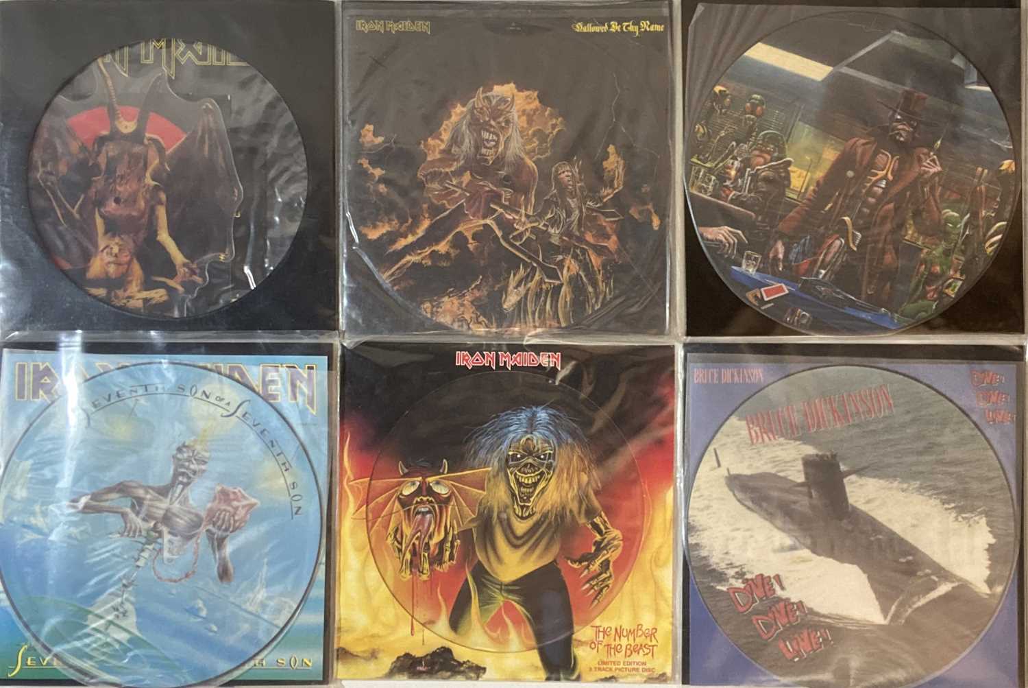 Lot 46 - IRON MAIDEN & RELATED - PICTURE/SHAPED DISC RELEASES