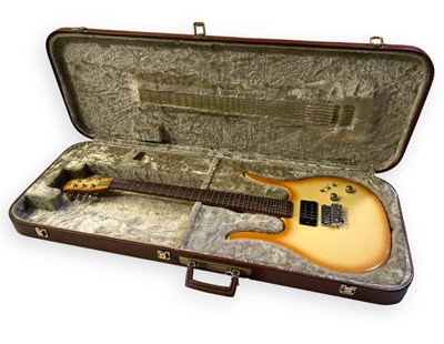 Lot 392 - THE PAUL HEMMINGS COLLECTION- THE LA'S - LEGENDARY LEE MAVERS USED HONDO DANELECTRO GUITAR.