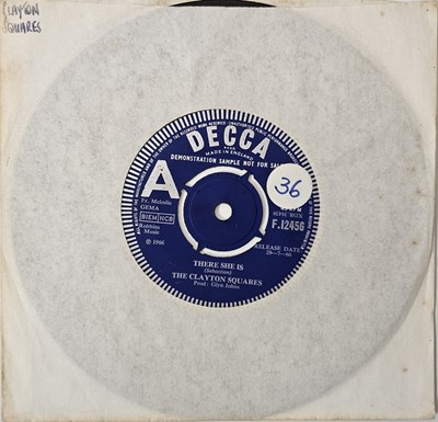 Lot 1 - THE CLAYTON SQUARES - THERE SHE IS/ IMAGINATION 7" (UK BEAT - DECCA PROMO - F.12456)