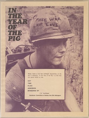 Lot 209 - THE SMITHS - ORIGINAL 'IN THE YEAR OF THE PIG' POSTER - MEAT IS MURDER IMAGE.