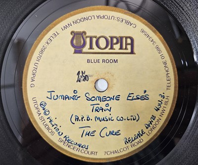 Lot 23 - THE CURE - JUMPING SOMEONE ELSE'S TRAIN/ FRUSTRATION 7" ACETATE (UTOPIA)