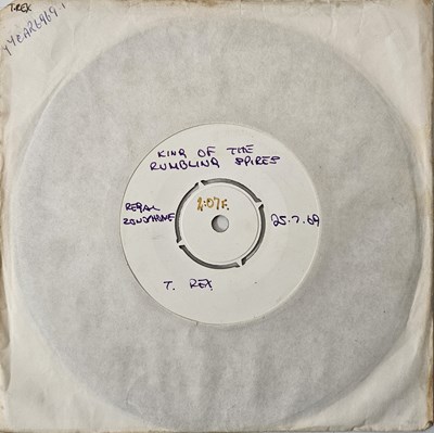 Lot 25 - T REX - KING OF THE RUMBLING SPIRES 7" TEST PRESSING (JOHN PEEL WRITING ON LABEL - 7YCAR 6969-1)