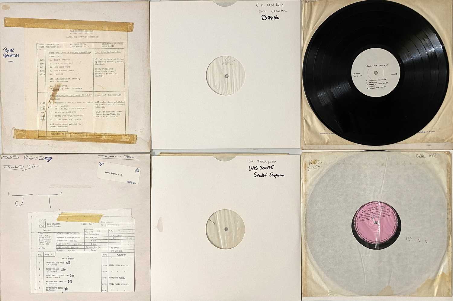Lot 31 - CLASSIC ROCK - LP TEST PRESSINGS PACK
