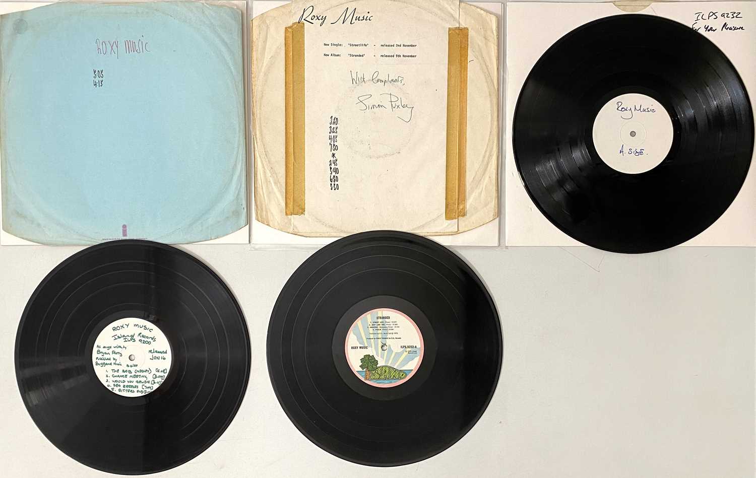 Lot 37 - ROXY MUSIC AND RELATED - LP TEST PRESSINGS PACK