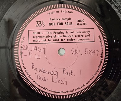 Lot 39 - THIN LIZZY - REMEMBERING PART 1 LP TEST PRESSING (INC LETTER FROM MANAGER/ RELEASE SHEET WITH JOHN'S NOTES ON - SKL 5249)