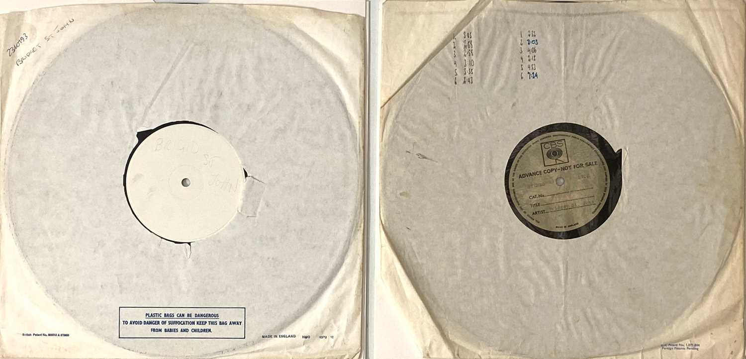 Lot 41 - BRIDGET ST JOHN - ASK ME NO QUESTIONS/ THANK YOU FOR LP ACETATE/ TEST PRESS PACK