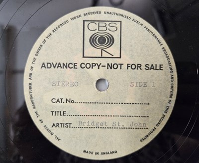 Lot 41 - BRIDGET ST JOHN - ASK ME NO QUESTIONS/ THANK YOU FOR LP ACETATE/ TEST PRESS PACK