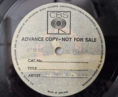 Lot 41 - BRIDGET ST JOHN - ASK ME NO QUESTIONS/ THANK YOU FOR LP ACETATE/ TEST PRESS PACK