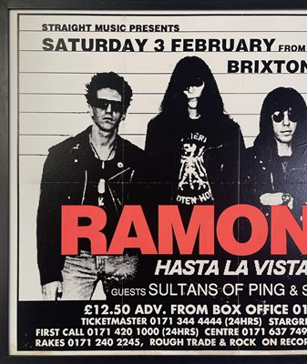 Lot 14 - RAMONES - ORIGINAL 1996 CONCERT POSTER - LAST UK GIG.