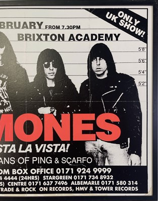 Lot 14 - RAMONES - ORIGINAL 1996 CONCERT POSTER - LAST UK GIG.