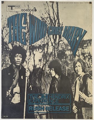 Lot 15 - JIMI HENDRIX - ORIGINAL 'THE WIND CRIES MARY' PROMOTIONAL POSTER.