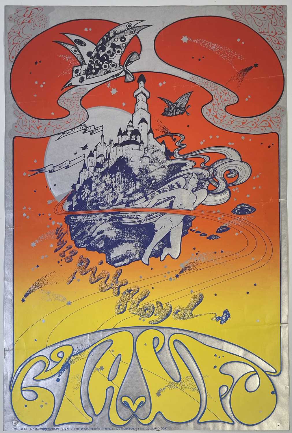 Lot 16 - PINK FLOYD - ORIGINAL CIA UFO 1967 HAPSHASH AND THE COLOURED COAT POSTER.