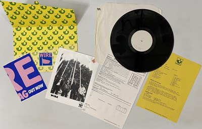 Lot 62 - WIRE - PINK FLAG LP TEST PRESSING PACK (W/ PROMO PACK INC POSTER & UK ORIGINAL PRESS OF 'CHAIRS MISSING)