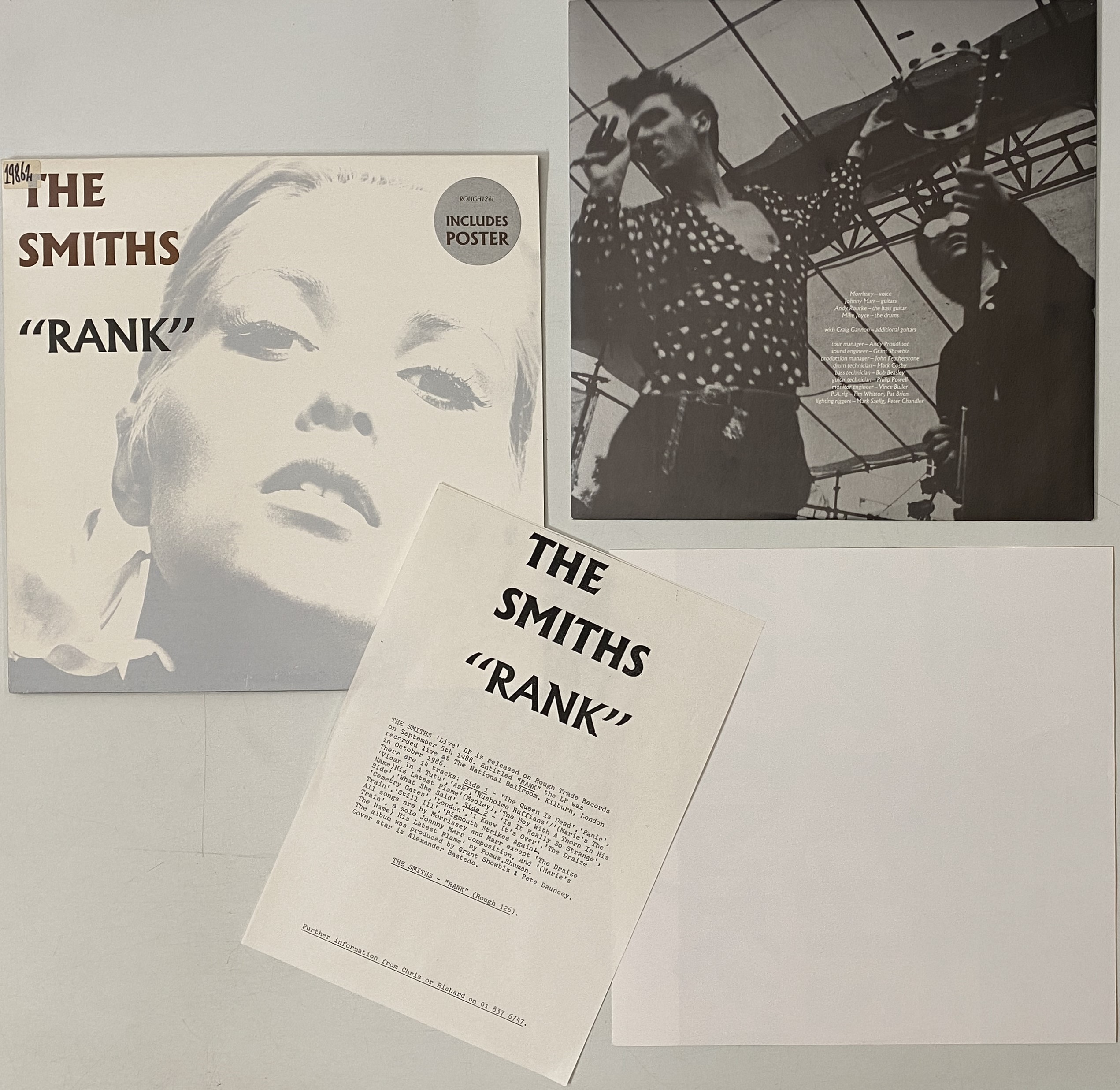 Lot 63 - THE SMITHS - RANK LP (UK ORIGINAL W/ POSTER &