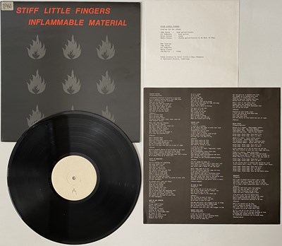 Lot 80 - STIFF LITTLE FINGERS - INFLAMMABLE MATERIAL LP (UK TEST PRESSING W/ RELEASE SHEET - ROUGH 1)