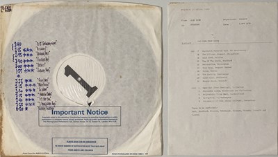 Lot 84 - THE CURE - THREE IMAGINARY BOYS LP (UK TEST PRESSING W/ PEEL WRITTEN RELEASE INFO & TOUR INFO SHEET - FIX 1)