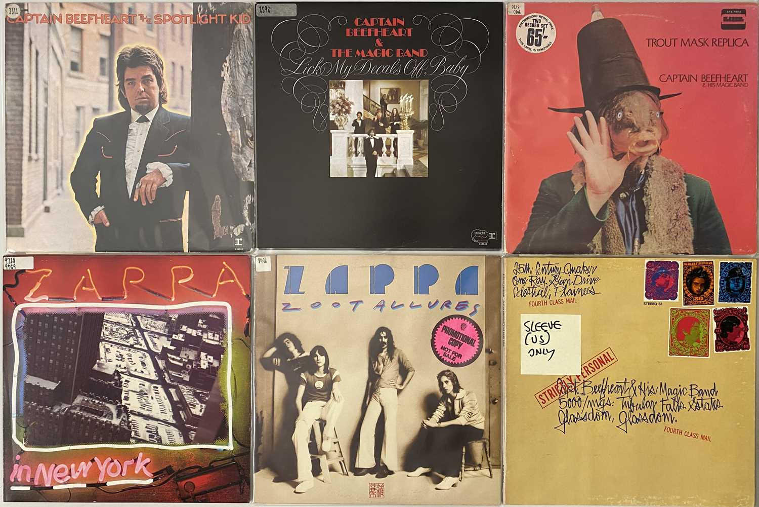 Lot 88 - CAPTAIN BEEFHEART/ FRANK ZAPPA - LP PACK