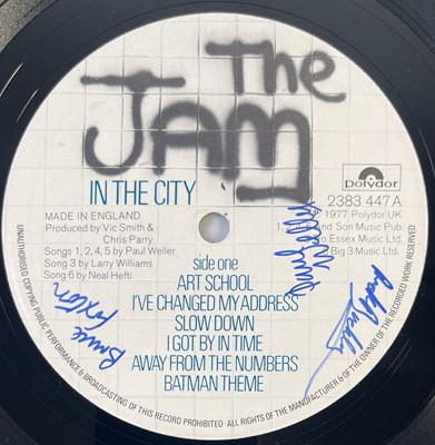 Lot 420 - THE JAM - SIGNED COPY OF 'IN THE CITY'.