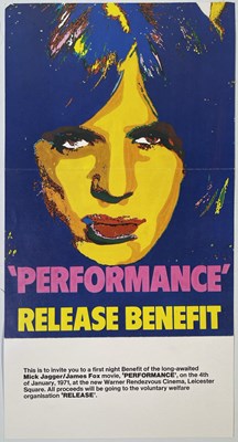 Lot 427 - THE ROLLING STONES INTEREST - ORIGINAL MICK JAGGER PERFORMANCE RELEASE BENEFIT ORDER FORM.