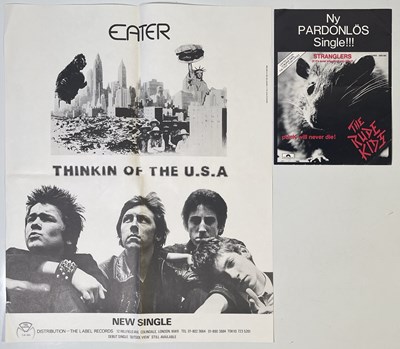 Lot 412 - PUNK INTEREST - ORIGINAL EATER POSTER / RUDE KIDS HANDBILL WITH HANDWRITTEN NOTE.