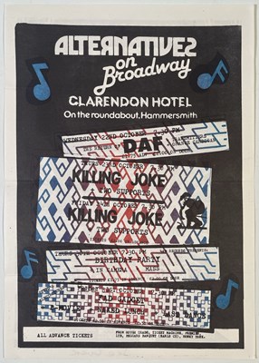 Lot 413 - DAF / KILLING JOKE / BIRTHDAY PARTY - ORIGINAL 1980 HANDBILL.