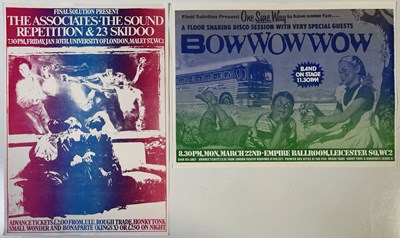 Lot 349 - ORIGINAL 1980S FINAL SOLUTION HANDBILLS INC BOW WOW WOW / THE ASSOCIATION.