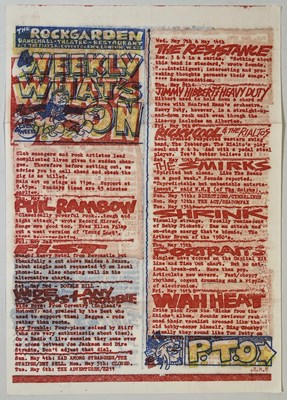 Lot 417 - U2 - EARLY CONCERT HANDBILL FOR LONDON, MAY 1980.