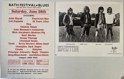 Lot 407 - LED ZEPPELIN / FLEETWOOD MAC AND MORE - ORIGINAL 1969 BATH FESTIVAL HANDBILL.